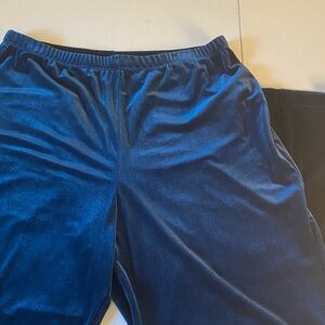 Elementz Women's Deep Blue Velvet Joggers Sz Large